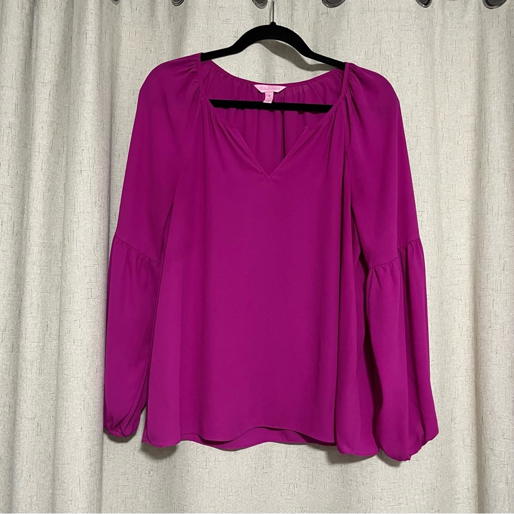 Lilly Pulitzer Magenta Blouse